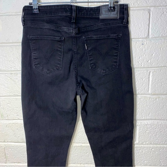 Levi’s Classic Mid Rise Skinny Black Stretchy Jeans Women’s 10 Great Condition - Picture 2 of 9